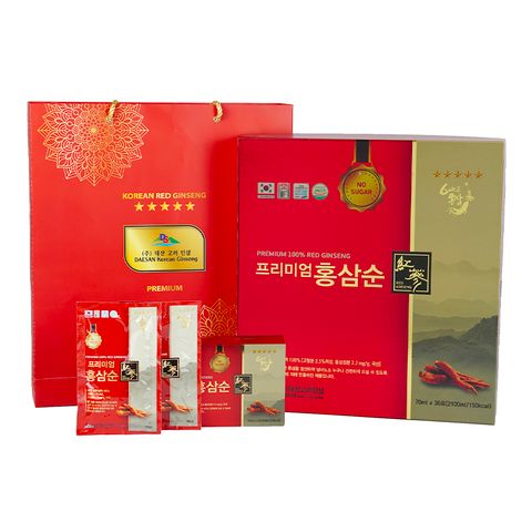 Nước Hồng Sâm Không Đường 100% Daesan Hộp 30 Gói 70ml