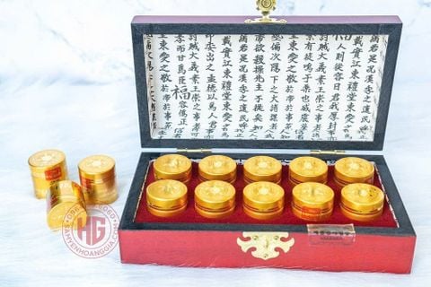 An cung ngưu Hàn Quốc hộp gỗ 10 viên thượng hạng