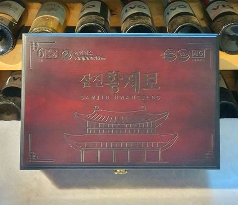Tinh Chất Hồng Sâm Bổ Dược Hàn Quốc SamJin Hộp Gỗ 60 Ống
