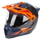  Mũ Adventure KLIM Krios Pro Carbon - Echo Gloss Black - Striking Orange - Petrol 