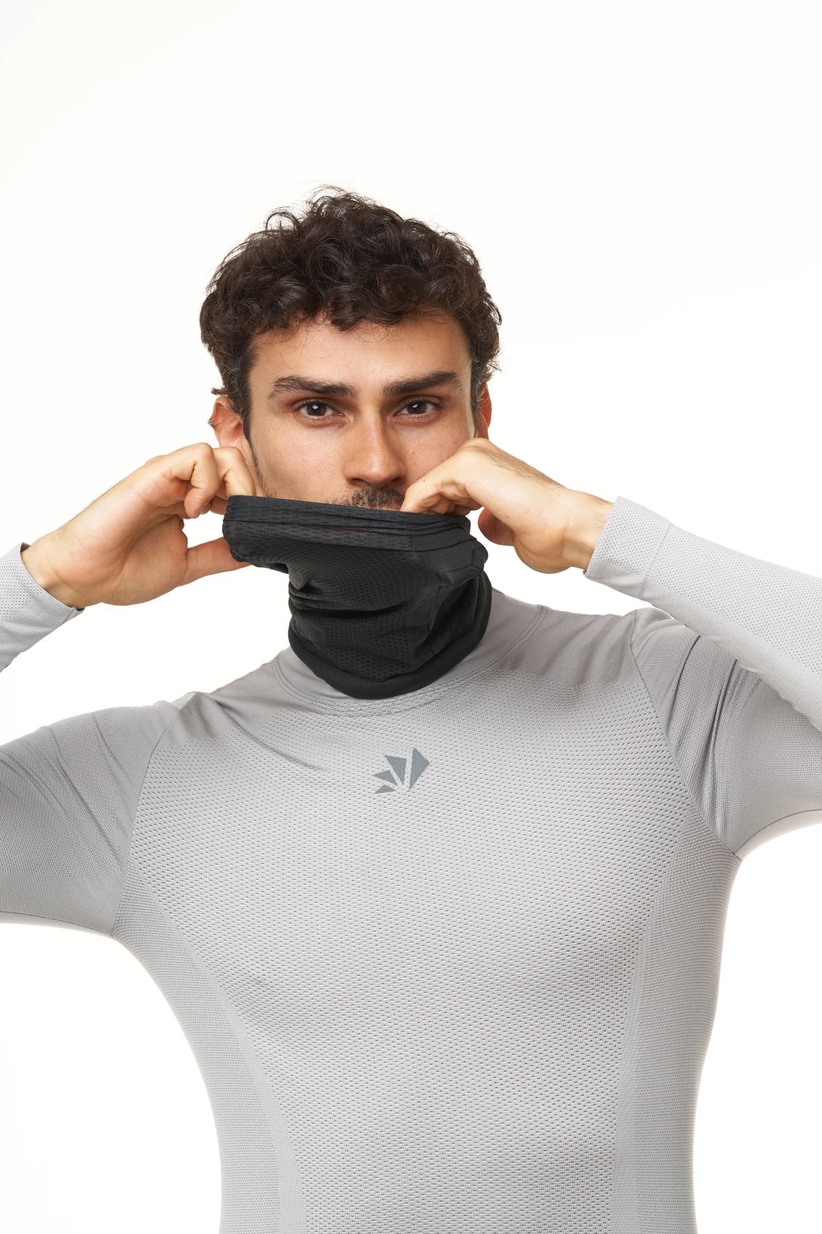 Khăn Trùm Nửa Mặt SIX2 Molecola Black Grey