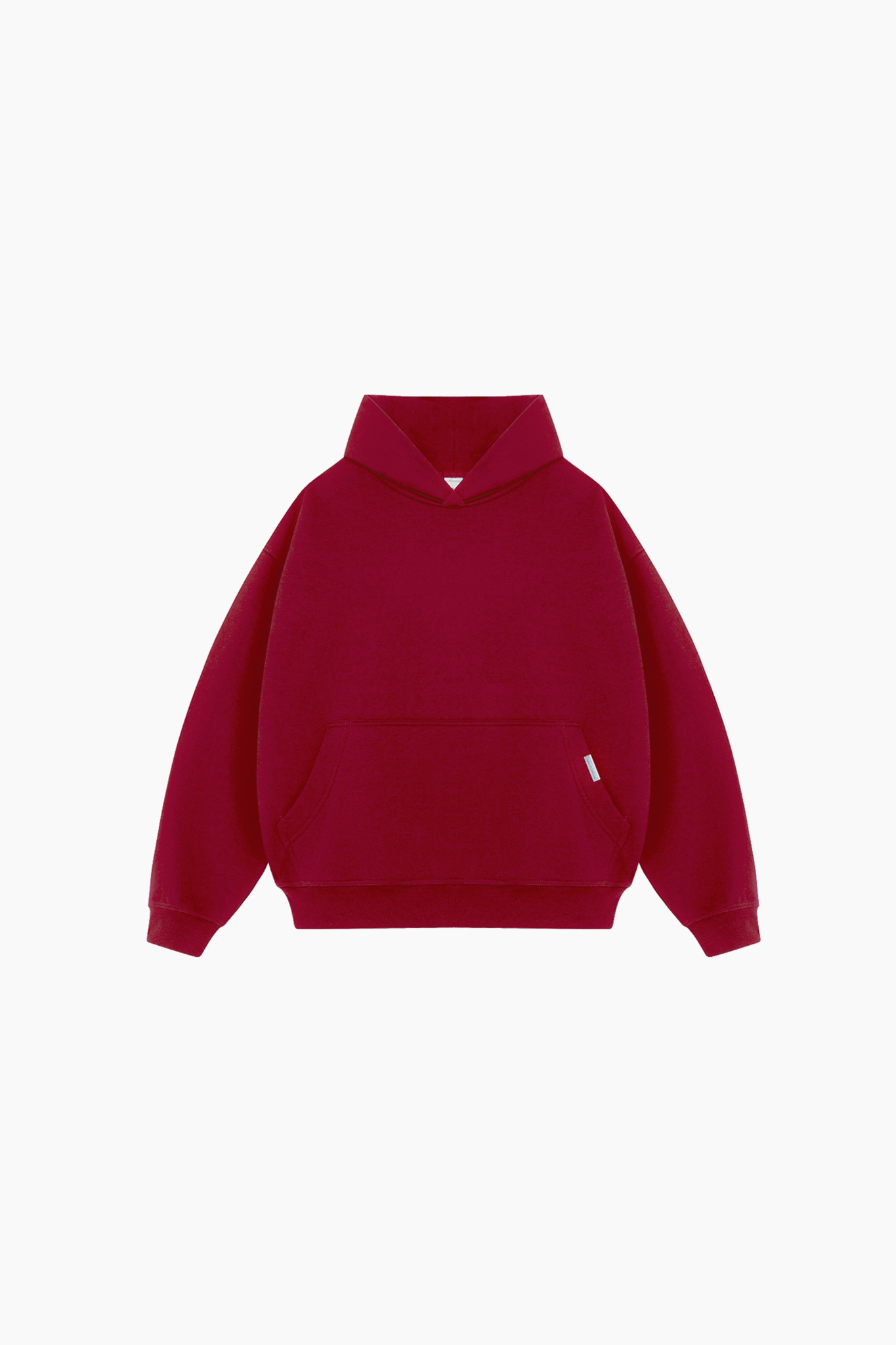 Maverick Initial Boxy Hoodies Red