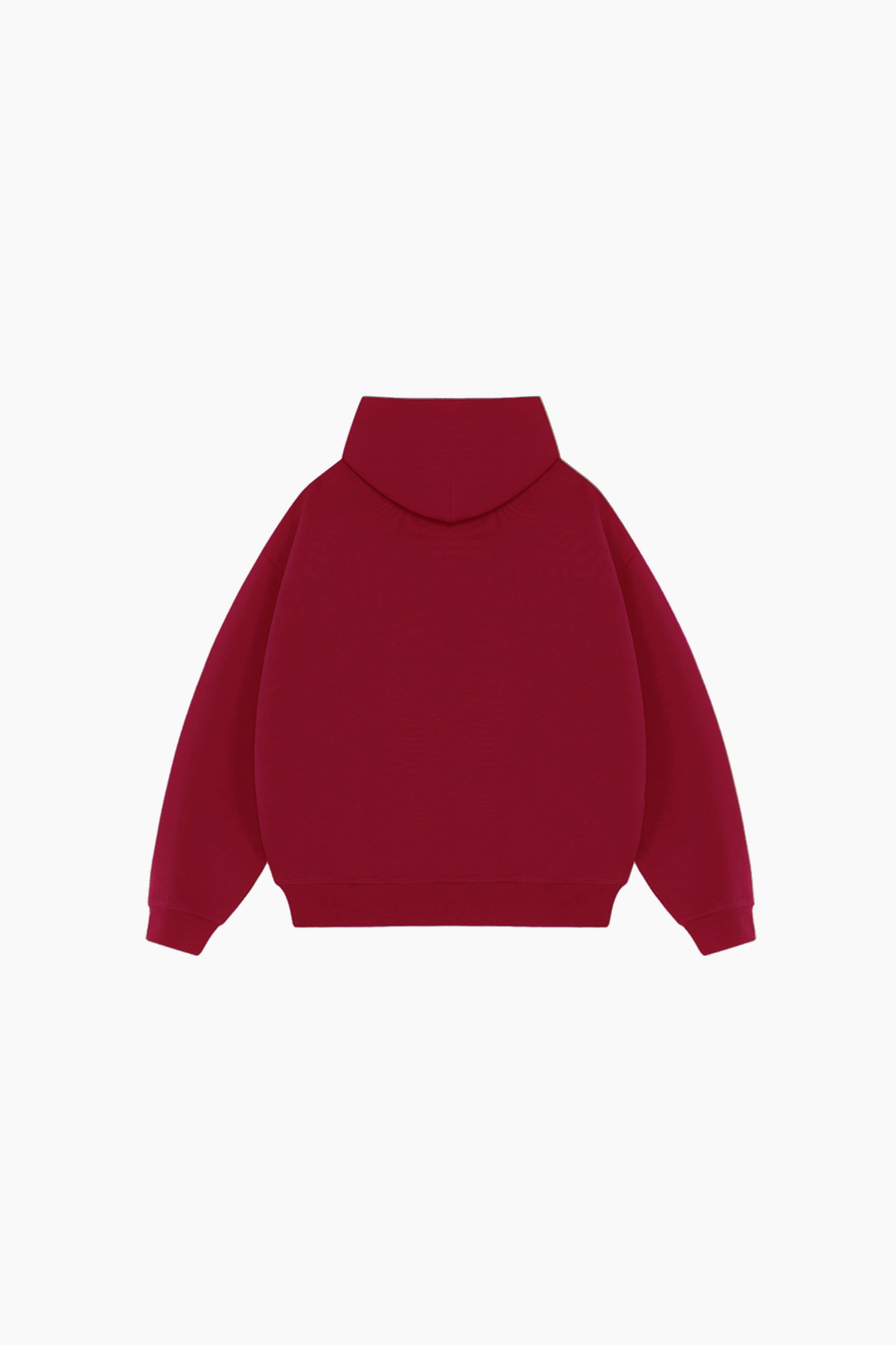Maverick Initial Boxy Hoodies Red