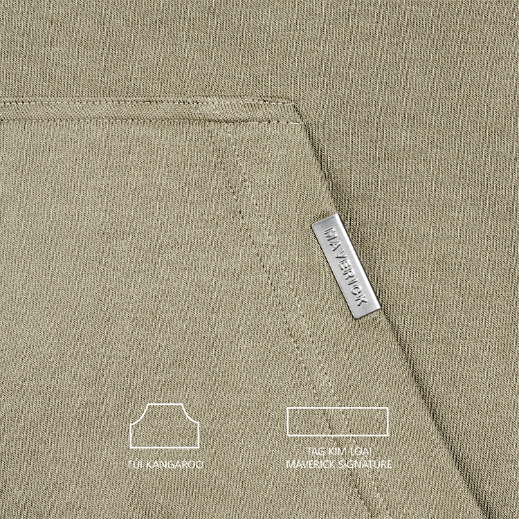 maverick-initial-boxy-hoodies-beige || Beige