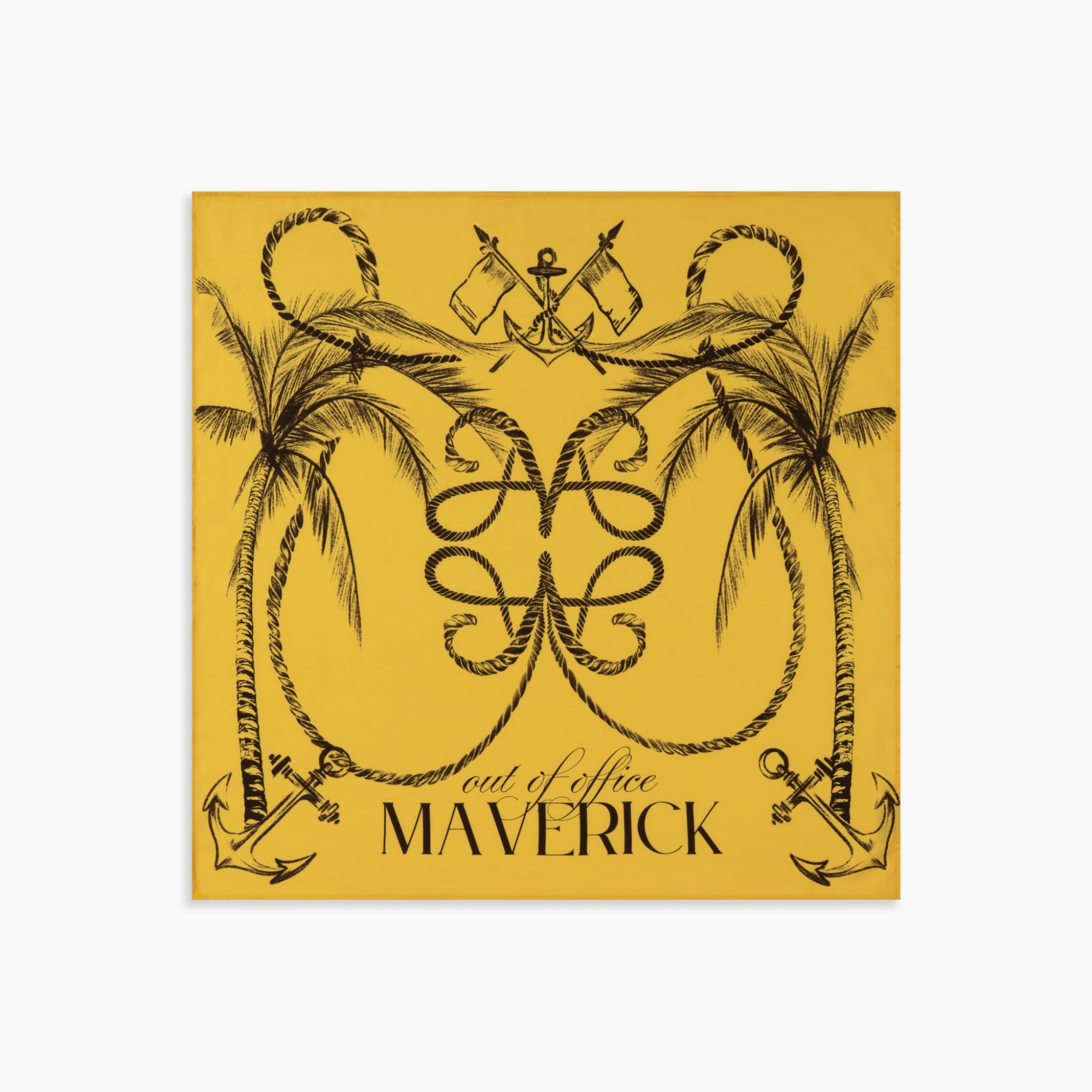 mvrk-out-of-office-satin-bandana || Mustard Yellow