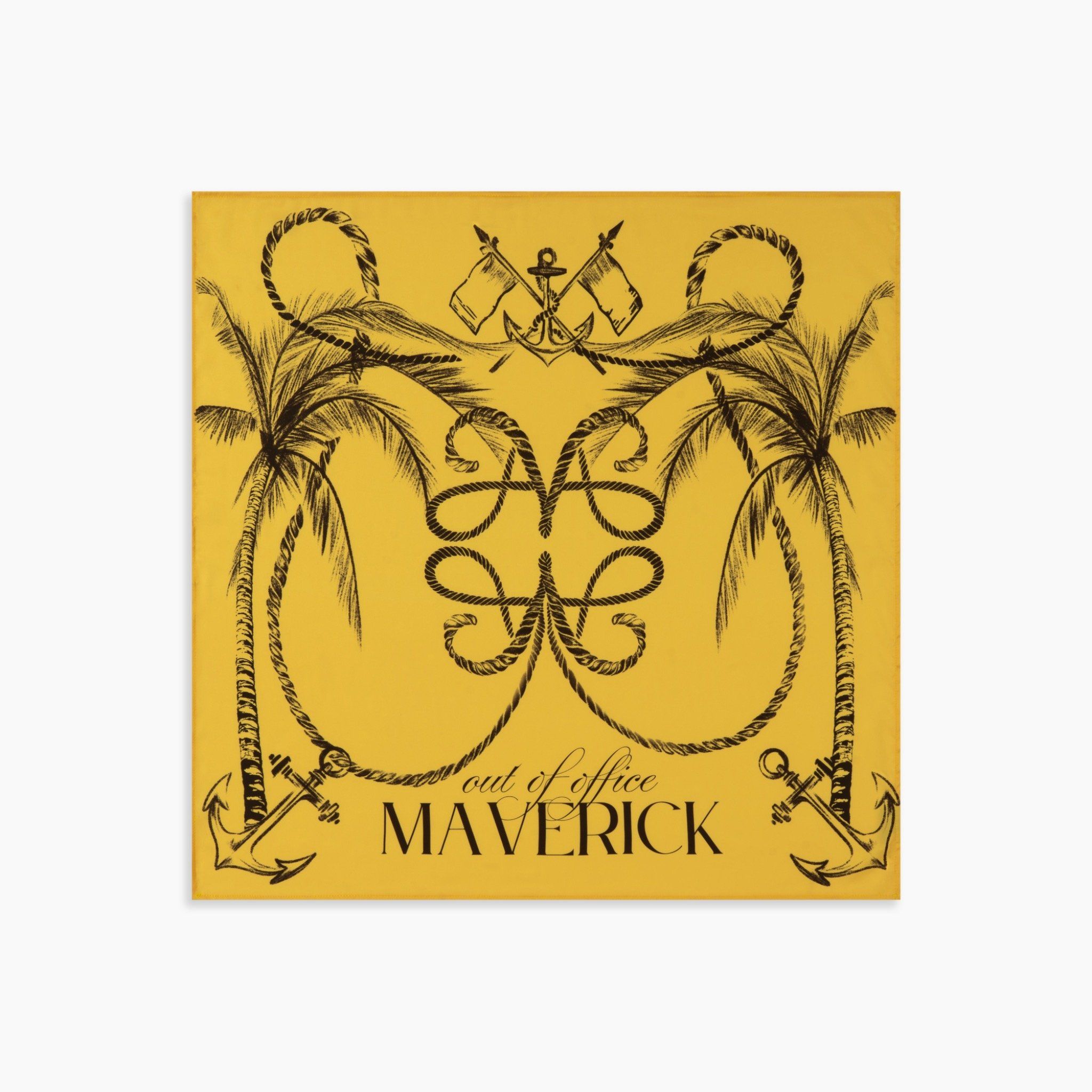 mvrk-out-of-office-satin-bandana || Mustard Yellow