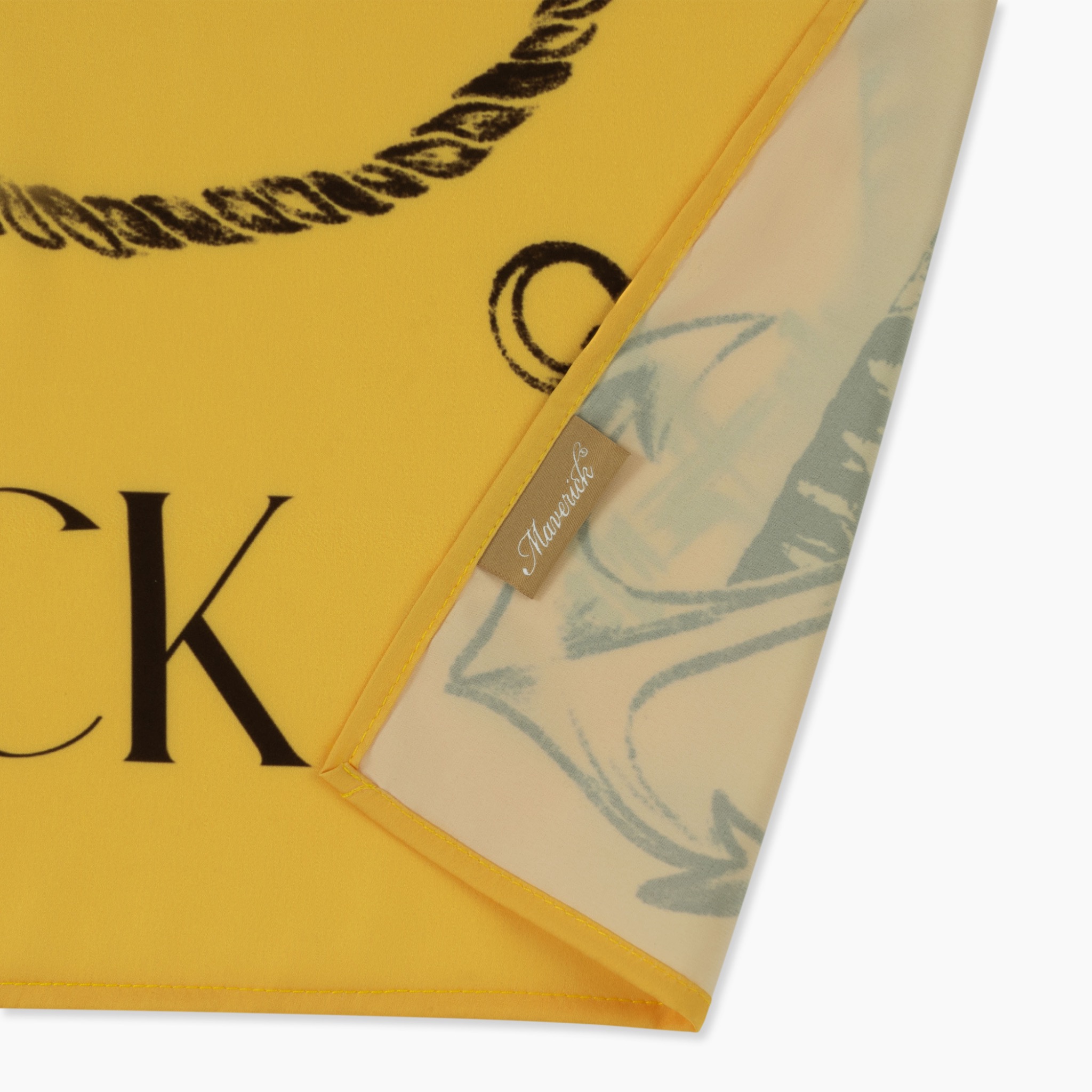 mvrk-out-of-office-satin-bandana || Mustard Yellow
