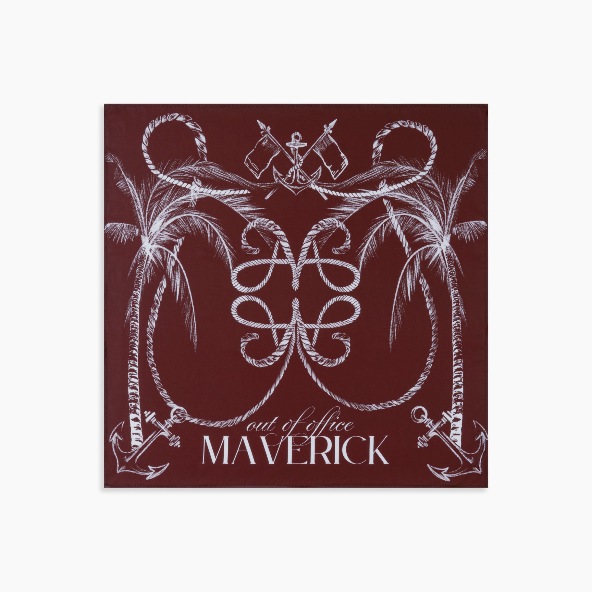 mvrk-out-of-office-satin-bandana || Red Wine