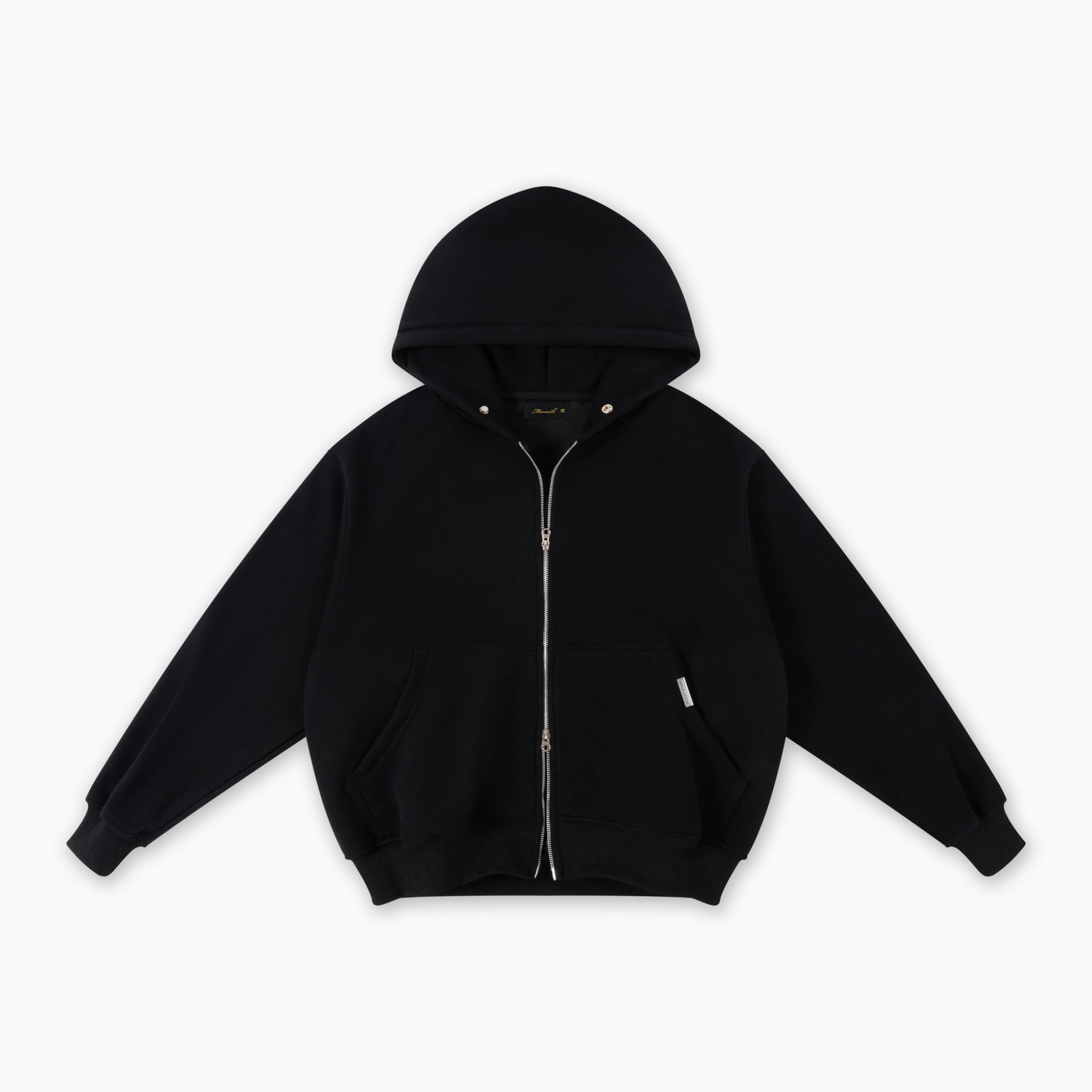 mvrk-initial-hoodie-zip || Black