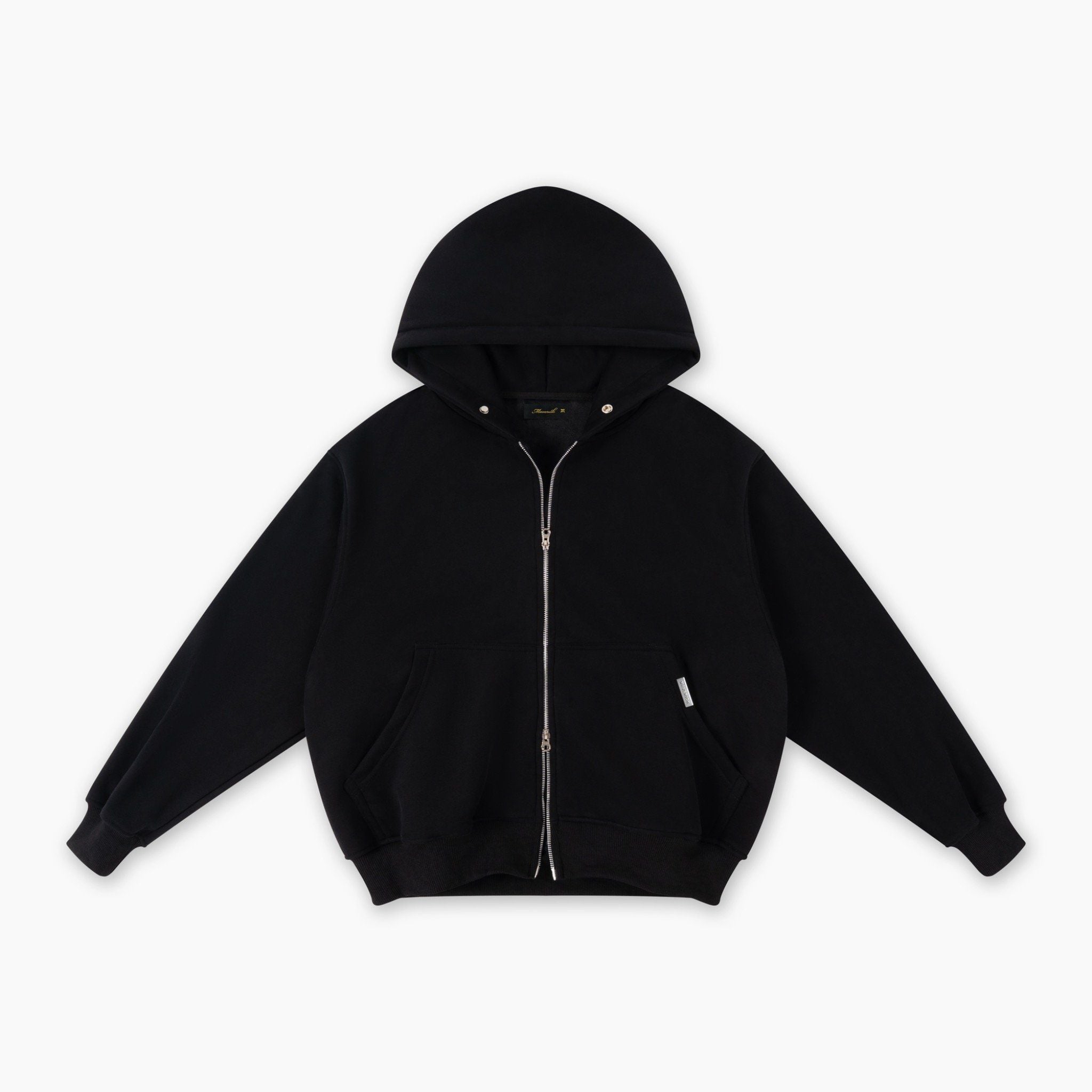 mvrk-initial-hoodie-zip || Black
