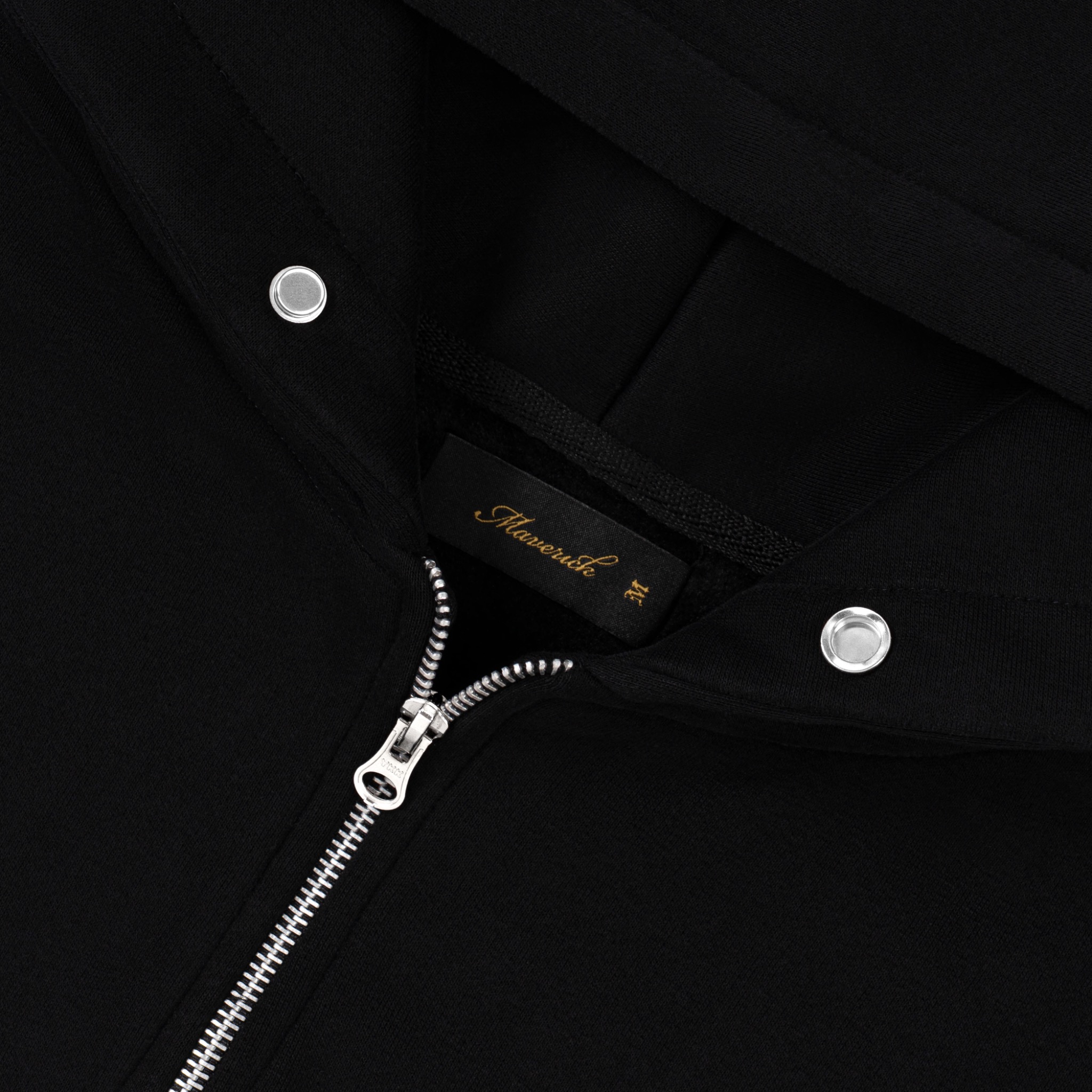 mvrk-initial-hoodie-zip || Black