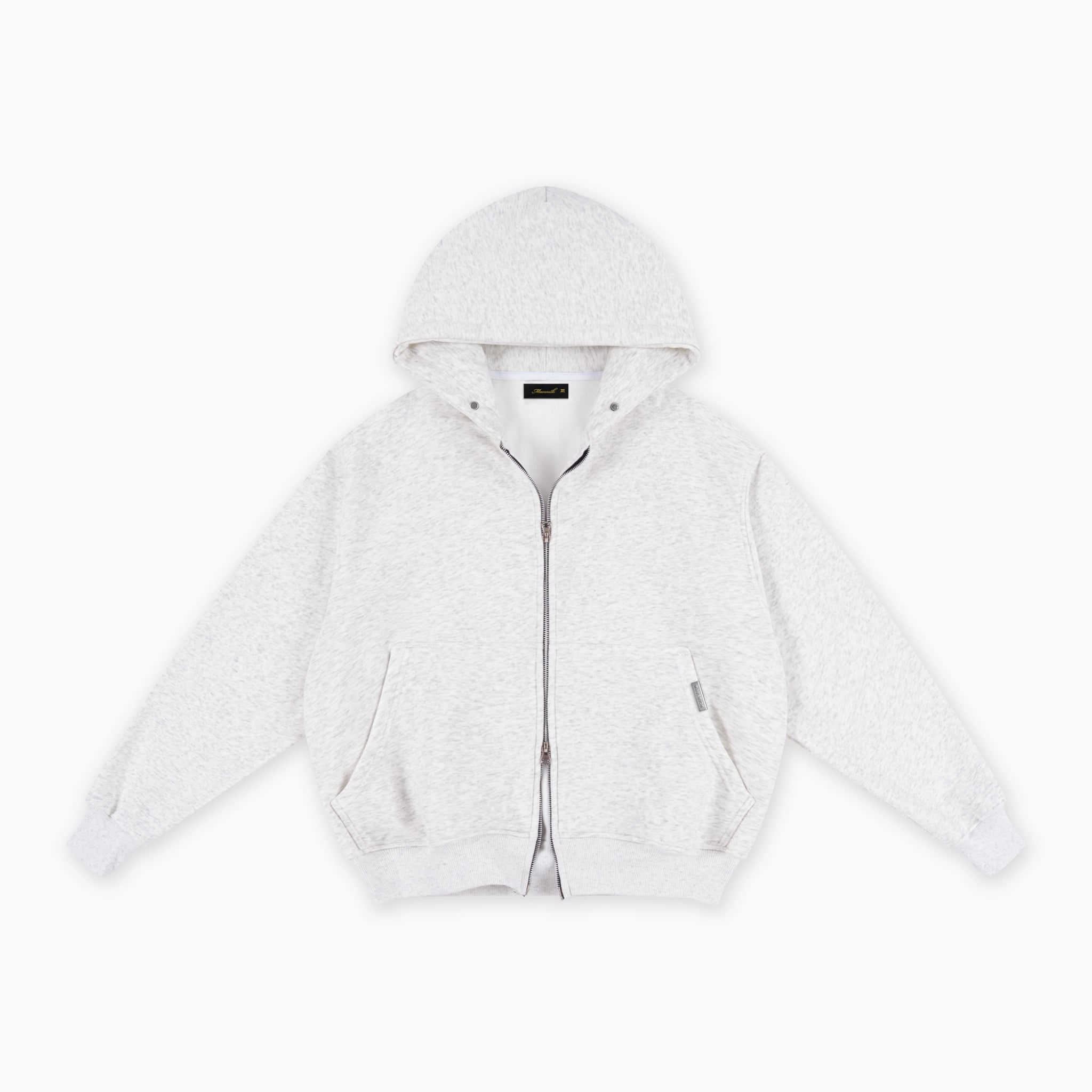 mvrk-initial-hoodie-zip || Light Grey
