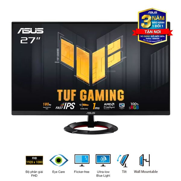 Màn hình Asus TUF Gaming VG279Q5R (27Inch/ Full HD/ 1ms/ 200Hz/ 300cd/m2/ IPS/ Tích hợp loa)