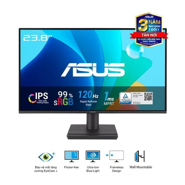 Màn Hình ASUS VA249HG (23.8 inch/ IPS/ FHD/ 120Hz/ 1ms)