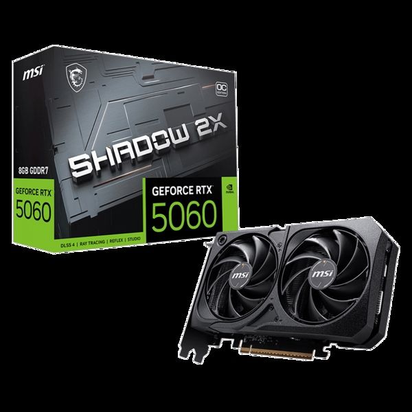 Card màn hình MSI RTX 5060 8GB Shadow 2X OC GDDR7 (G5060-8S2C)