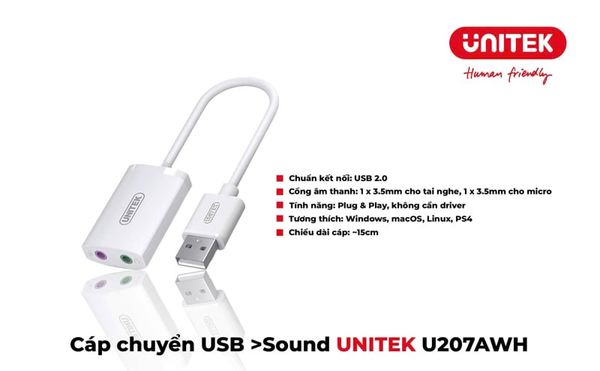 USB to Audio 3.5 Unitek