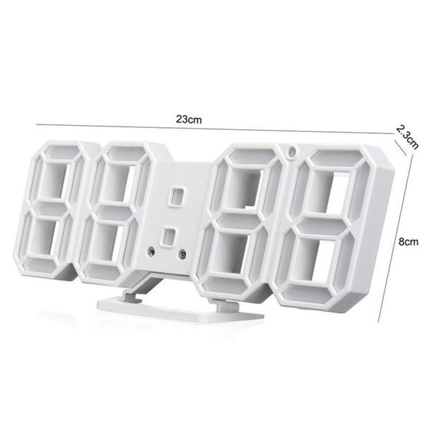 Đồng hồ LED 3D ( Trắng)