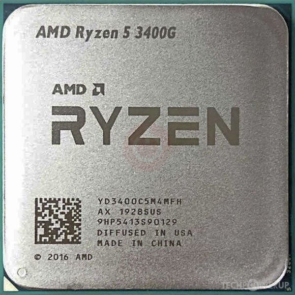 CPU AMD Ryzen 5 3400G (3.7GHz turbo up to 4.2GHz, 4 nhân 8 luồng, 4MB Cache, Radeon Vega 11, 65W) - Socket AMD AM4 Tray New