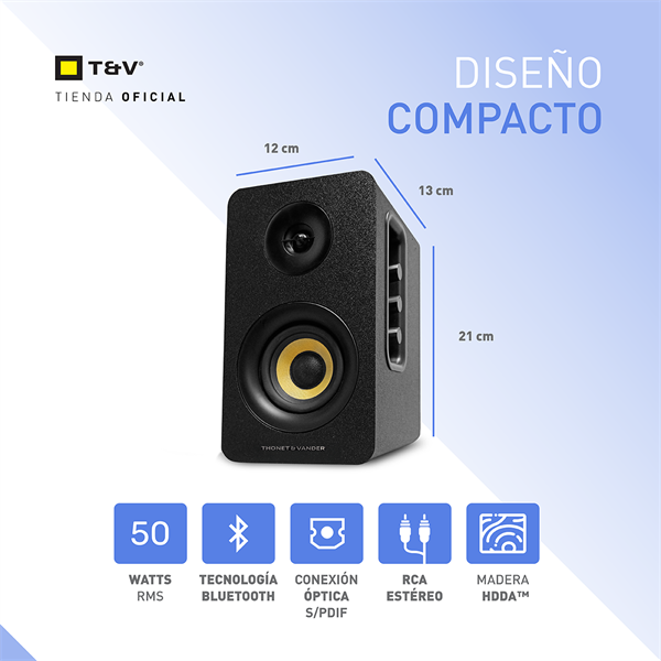 Loa THONET & VANDER Kumpe 2.0 Black ( Tặng kèm giá đỡ loa 590K)