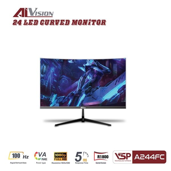 Màn hình cong Aivision A244FC 23.8″ FHD VA 100Hz 5ms