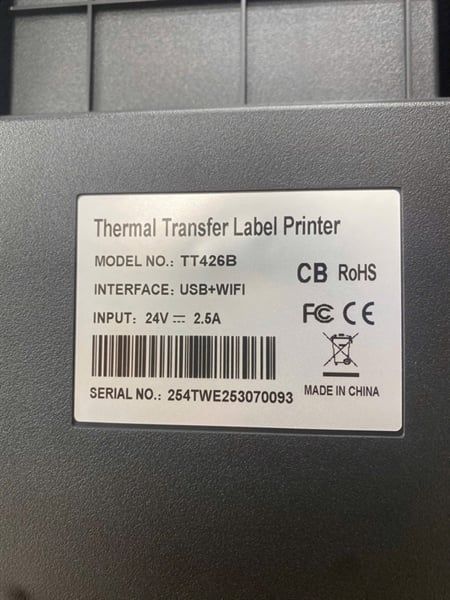 Máy in mã vạch TT426B in qua usb + wifi 2850k full vat