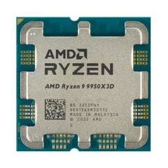 CPU AMD Ryzen 9 9950x3D (16 nhân 32 luồng, 16MB, 170W. AMD) Tray chính hãng
