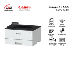 Máy in laser đen trắng Canon LBP 243DW (In đảo mặt| A4| A5| USB| LAN| WIFI) - Chính hãng