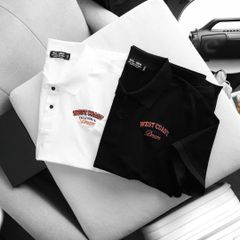 BIG MEN- Áo thun polo cotton thêu họa tiết West Coast thời trang 85-135kg
