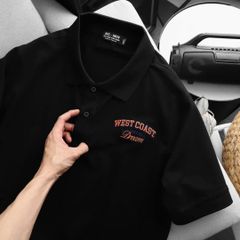 BIG MEN- Áo thun polo cotton thêu họa tiết West Coast thời trang 85-135kg
