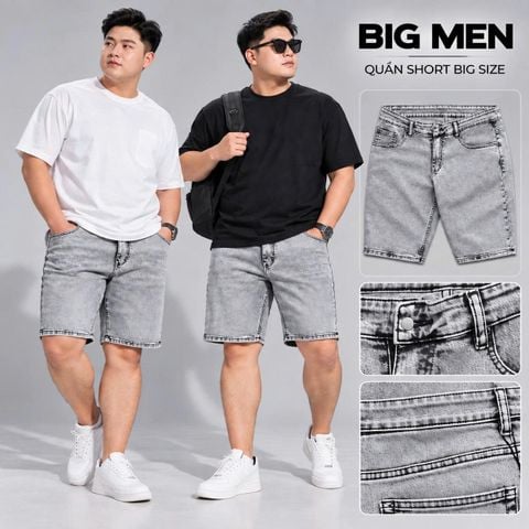 BIG MEN- Quần short jean tông xám nhạt thời trang bigsize nam_002