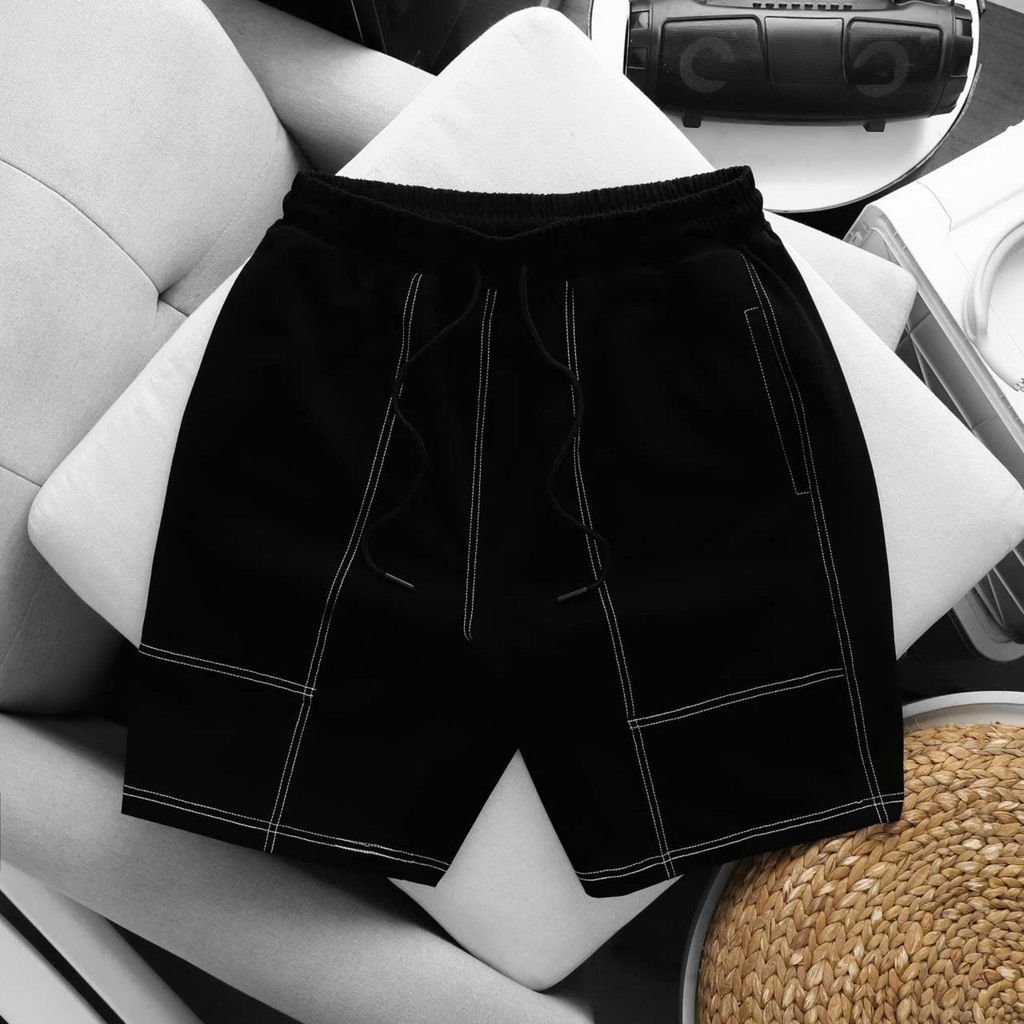 Big Men- Set bộ polo màu đen phối viền chỉ trắng thời trang bigsize nam 80- 130kg