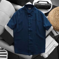 BIG MEN - Áo sơ mi tay ngắn nam big size vải đũi linen thêu họa tiết thời trang cỡ đại < 140kg - SMTN đũi thêu