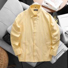 BIG MEN- Áo sơ mi tay dài vải oxford phối sọc màu pastel thời trang bigsize nam 95-135kg