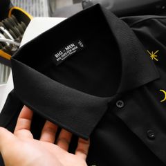 BIG MEN- Áo thun polo vải cotton thêu vũ trụ thời trang bigsize nam 85- 145kg