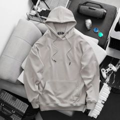 BIG MEN- Áo khoác hoodie màu be chất vải nỉ cua thời trang bigsize nam 90- 135kg