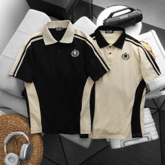 BIG MEN- Áo thun polo phối thân thêu huy hiệu thời trang bigsize nam 80- 130kg