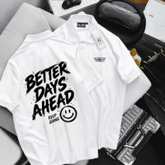 BIG MEN- Áo thun polo cotton bigsize nam in  Ahead hai mặt thời trang 85- 145kg