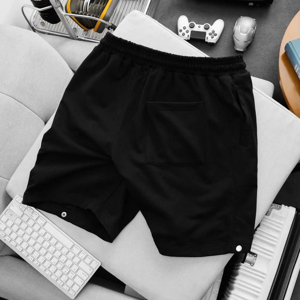 BIG MEN- Quần short nỉ phong cách phối nút thời trang bigsize nam 85- 135kg