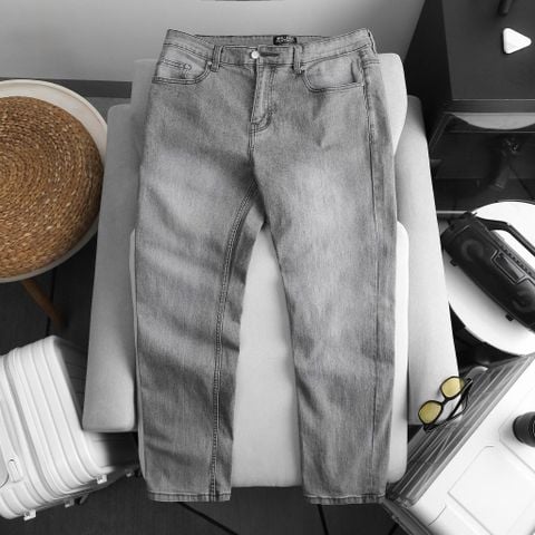 BIG MEN- Quần jean dài tông xám wash streetwear thời trang bigsize nam 80- 130kg