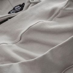 BIG MEN- Áo khoác hoodie màu be chất vải nỉ cua in hình ngôi sao hai mặt thời trang bigsize nam 90- 135kg