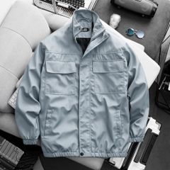 BIG MEN- Áo khoác dù bomber phối 2 túi cổ trụ cá tính thời trang bigsize nam< 130 kg