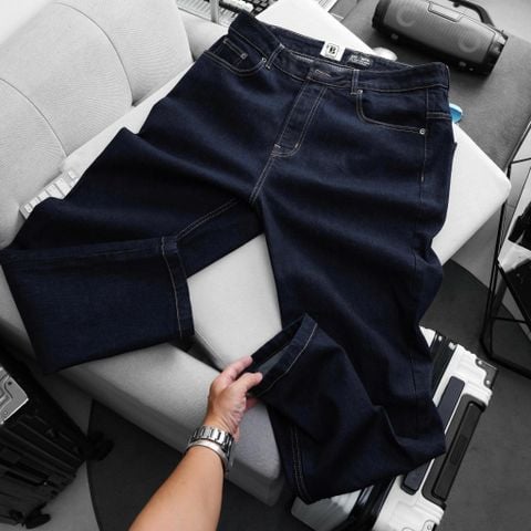 BIG MEN- Quần jean dài tông xanh mực form ống đứng thời trang bigsize nam80- 130kg_ mã 06