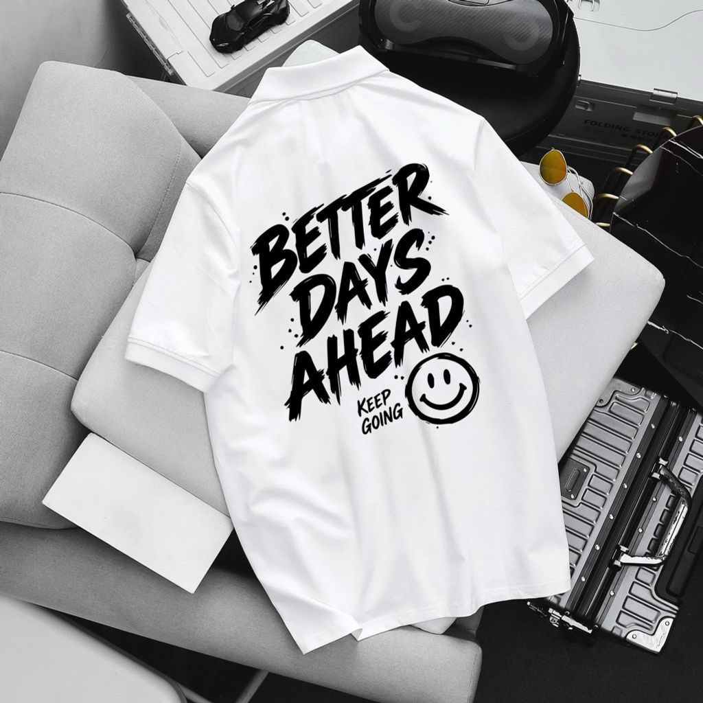 BIG MEN- Áo thun polo cotton bigsize nam in  Ahead hai mặt thời trang 85- 145kg
