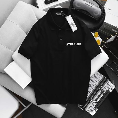BIG MEN- Áo thun polo vải cotton in họa tiết Athleltic hai mặt thời trang bigsize nam 85- 145kg