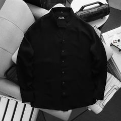 BIG MEN- Áo sơ mi tay dài vải linen thoáng mát phối cổ V thời trang bigsize nam 80- 130kg