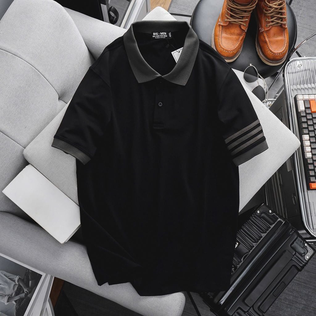 SALE 199K _ Áo thun polo phối nhiều mẫu bigsize nam <135kg
