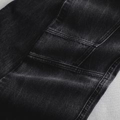 Quần jean ống suông tông đen xám phối cá tính bigsize nam 80- 130 kg