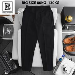 [ Big Men] Quần tây dài phối lưng thun lịch lãm thời trang bigsize nam <130kg - hq2