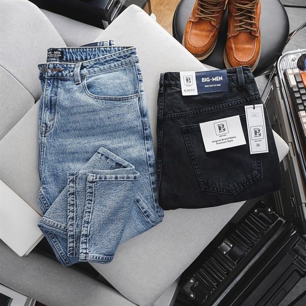 Quần jean dài wash co giãn bigsize nam 85-130kg - Mã 422 421