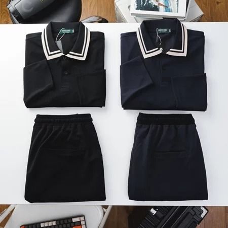 Set bộ dài big size thời trang áo polo phối quần ống suông <140kg